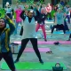 Antusiasme Pengunjung Mengikuti Poundfit di Bugis Waterpark Adventure