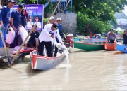 1 Juta 10 Ribu Benih Ikan Ditebar di Danau Tempe, Program Ketahanan Pangan Pj Gubernur Sulsel