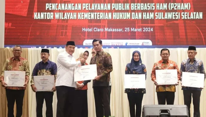 Penuhi Kriteria Pelayanan Publik HAM, Makassar Sabet Penghargaan Kota Peduli HAM 2023