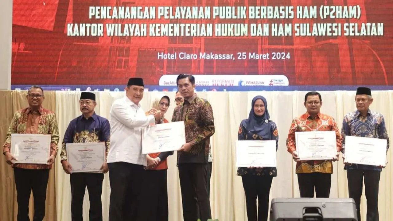 Penuhi Kriteria Pelayanan Publik HAM, Makassar Sabet Penghargaan Kota Peduli HAM 2023