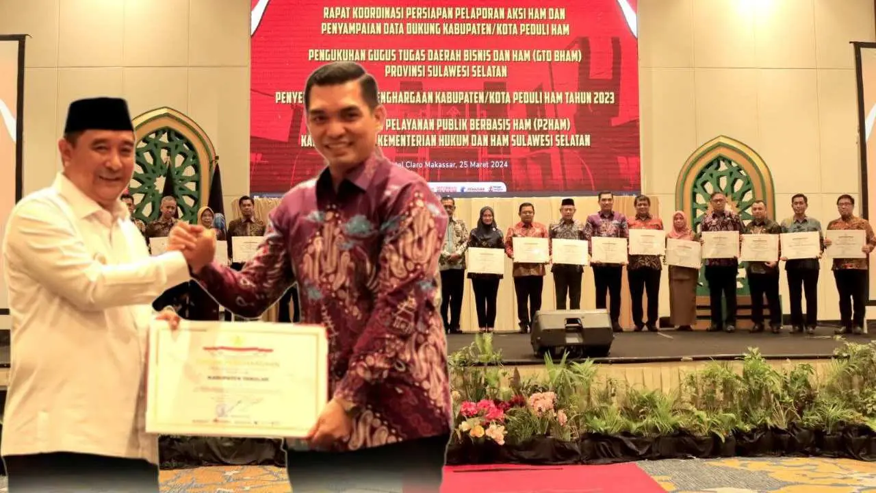 Penuhi Kriteria Pelayanan Publik HAM, Makassar Sabet Penghargaan Kota Peduli HAM 2023 2 Penuhi Kriteria Pelayanan Publik HAM, Makassar Sabet Penghargaan Kota Peduli HAM 2023