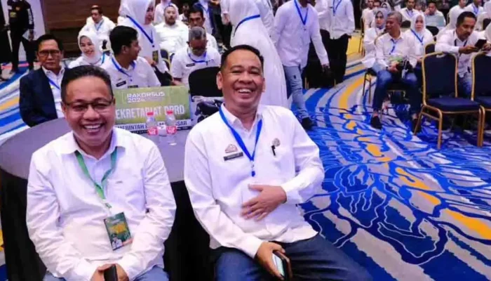 Jajaran Sekretariat DPRD Kota Makassar Menghadiri Rakorsus Tahun 2024