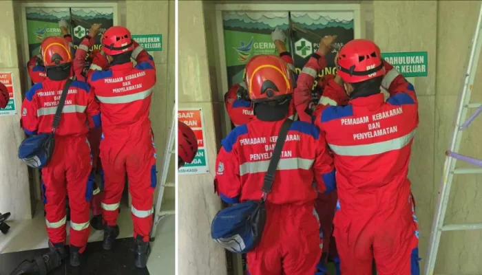 Damkar Makassar Sigap Selamatkan Ibu Terjebak di Lift Puskesmas Kassi-Kassi