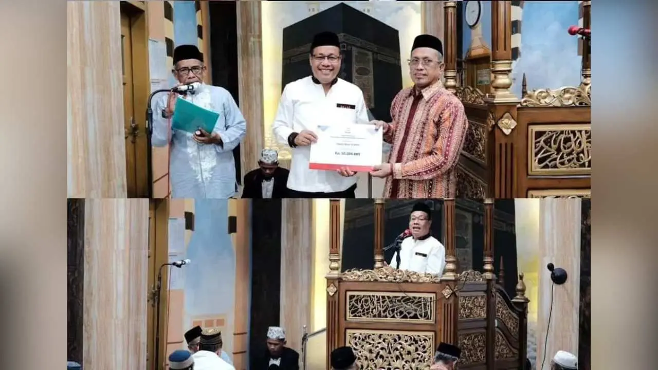 Dukung Program Keagamaan, H Dahyal Salurkan Dana Hibah Pemkot Makassar di Masjid Besar Al Amin