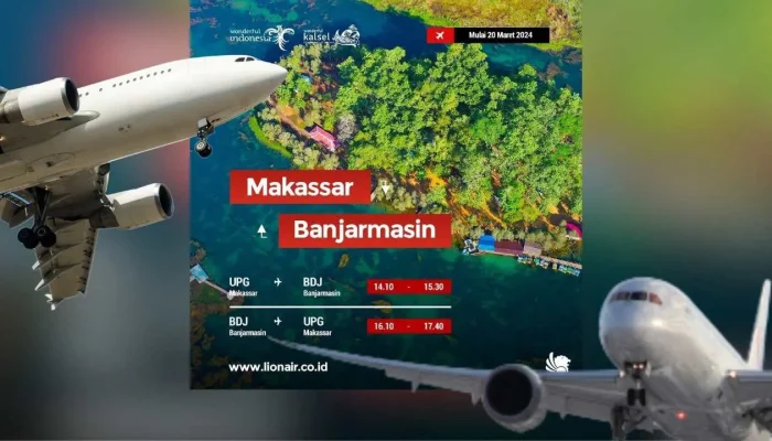 Penerbangan Rute Makassar-Banjarmasin Dibuka, Perkuat Posisi Sulsel Hub Indonesia Timur