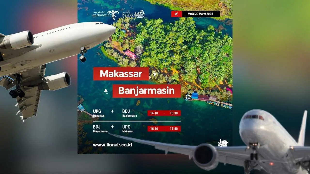 Penerbangan Rute Makassar-Banjarmasin Dibuka, Perkuat Posisi Sulsel Hub Indonesia Timur