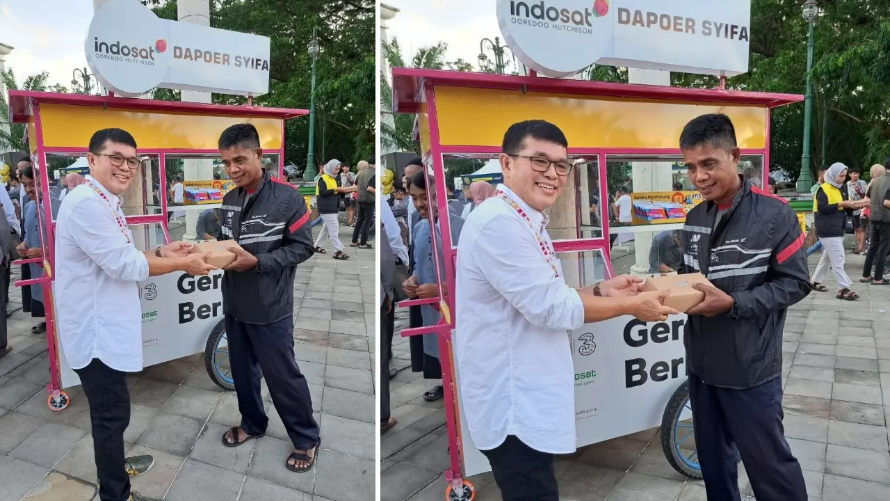 Angkat Potensi UMKM Lokal, Indosat Berbagi 1.500 Porsi Hidangan Berbuka untuk Warga Makassar