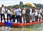 Tebar 250 Ribu Benih, Pj Gubernur Sulsel Target Wajo Jadi Pusat Ikan Air Tawar