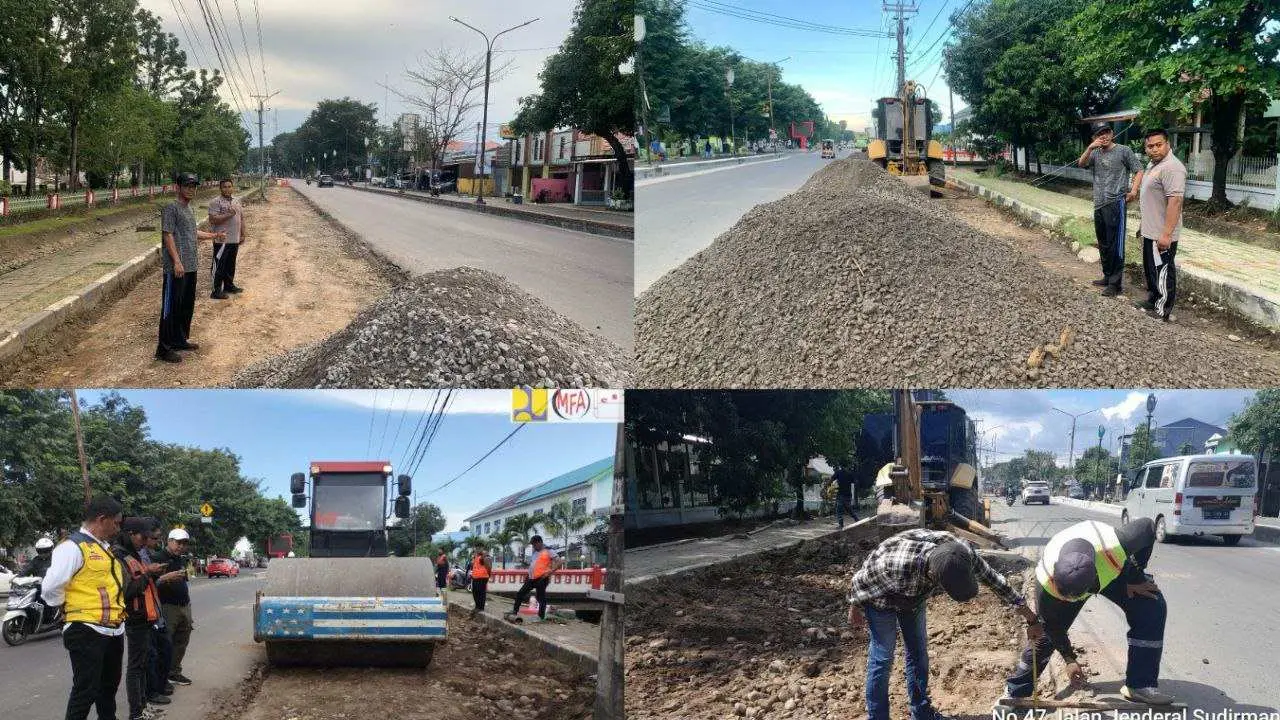 Jelang MTQ Ke-XXXVIII , Pj Bupati Pantau Pengaspalan Bahu Jalan Poros Takalar