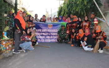 Tiga Pilar Kelurahan Maradekaya Kolaborasi Bersih Lingkungan Bersama Srikandi Pemuda Pancasila