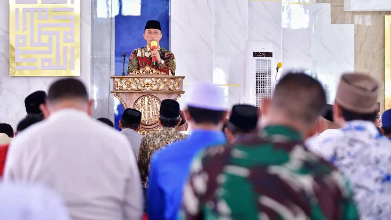 Silaturahmi Prof Zudan di Masjid 99 Kubah, Salat Jumat Perdana dan Ini Pesannya