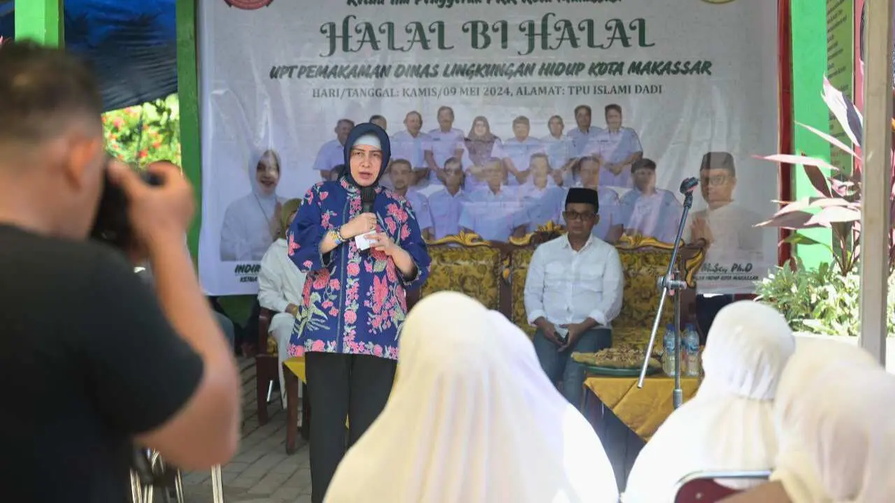 Indira Yusuf Ismail didampingi Kadis DLH Silaturahmi Bersama Pegawai UPT TPU se-Kota Makassar