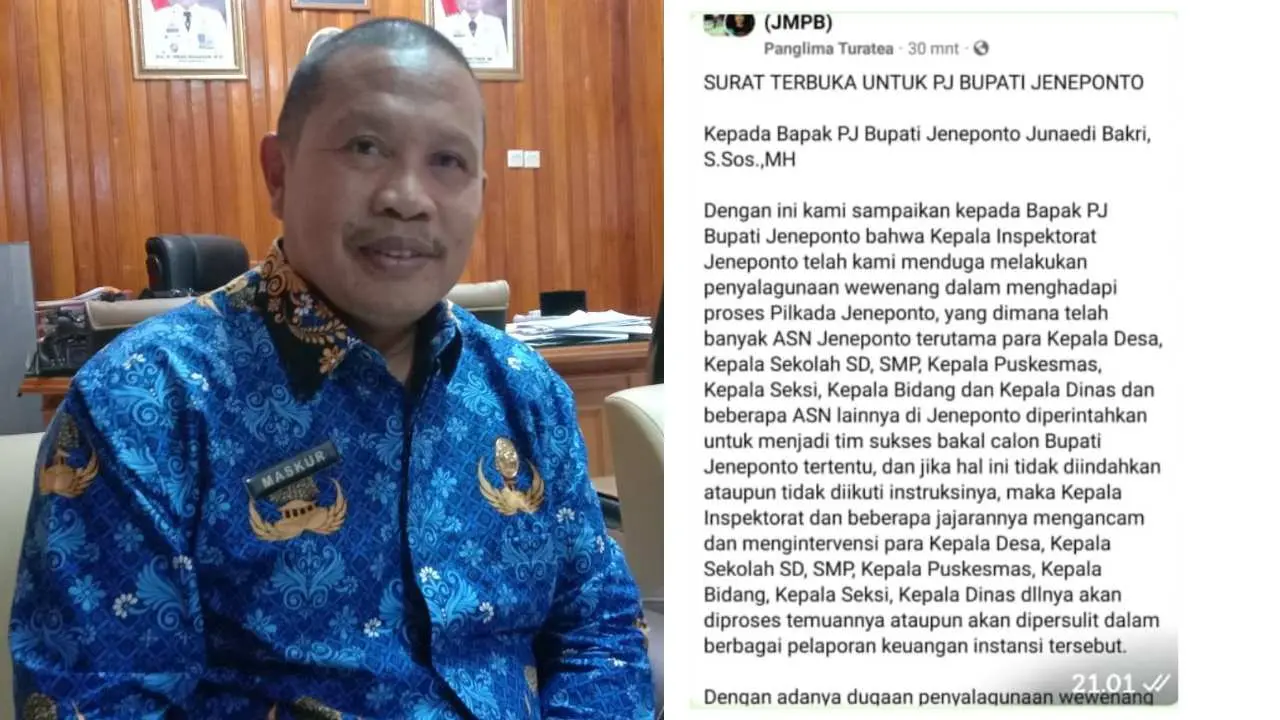 Kepala Inspektorat Kabupaten Jeneponto, Maskur