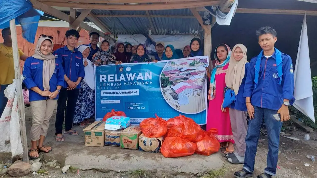 Tim Relawan LEMA FPIK UMI Peduli Korban Banjir dan Tanah Longsor di Luwu