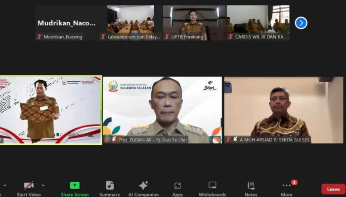 Apel Pagi Virtual Pertama Kali di Pemprov Sulsel, Prof Zudan Tekankan Pelayanan Publik Harus Berjalan Baik
