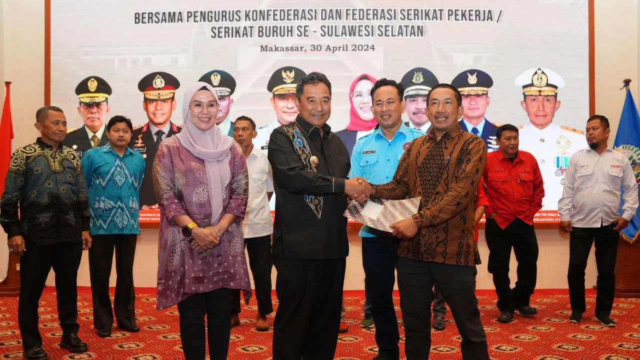 Silaturahmi dengan Perwakilan Buruh se-Sulsel, Pj Gubernur Bahtiar Paparkan Konsep Ekonomi Hijau-Biru untuk Tingkatkan Kesejahteraan