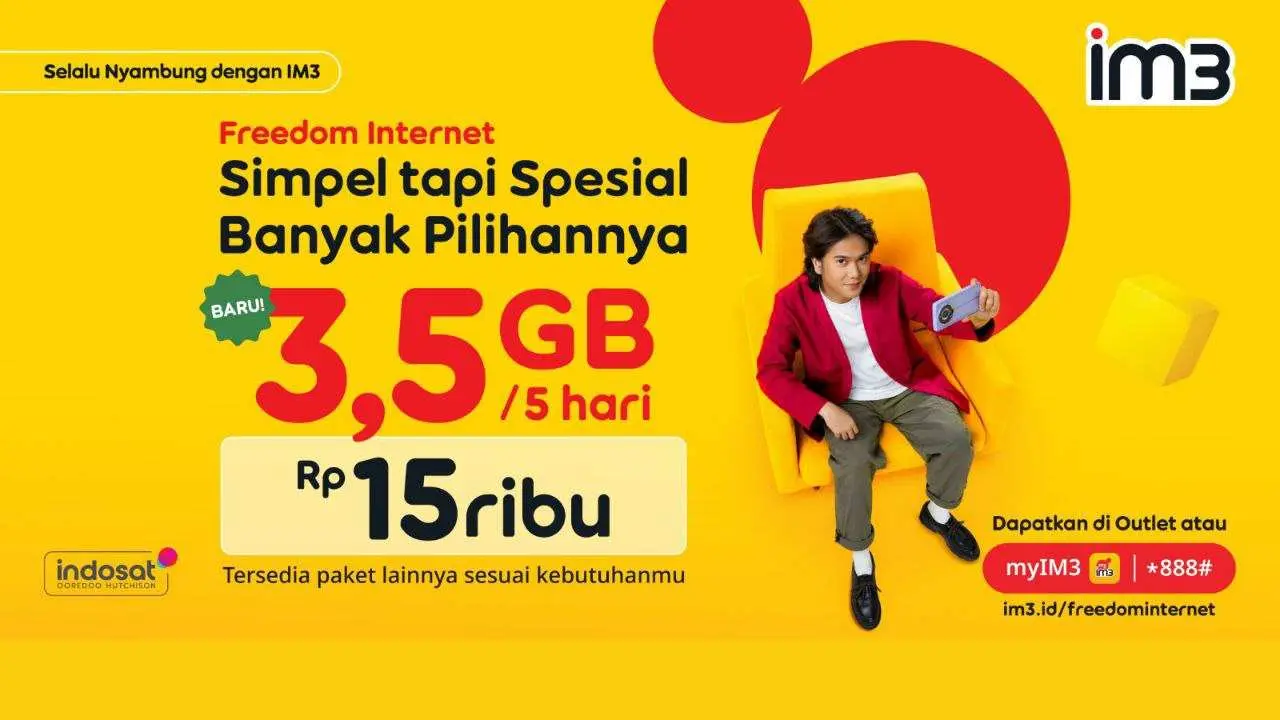 IM3 Freedom Internet Kini Lebih Spesial dengan Kuota Harian, Simpel Kuota dan Banyak Pilihan