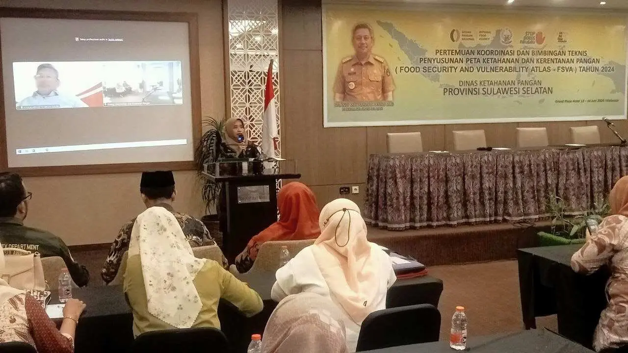 Pj Sekda Sulsel Buka Bimtek Fasilitasi Penyusunan Peta Ketahanan & Kerentanan Pangan