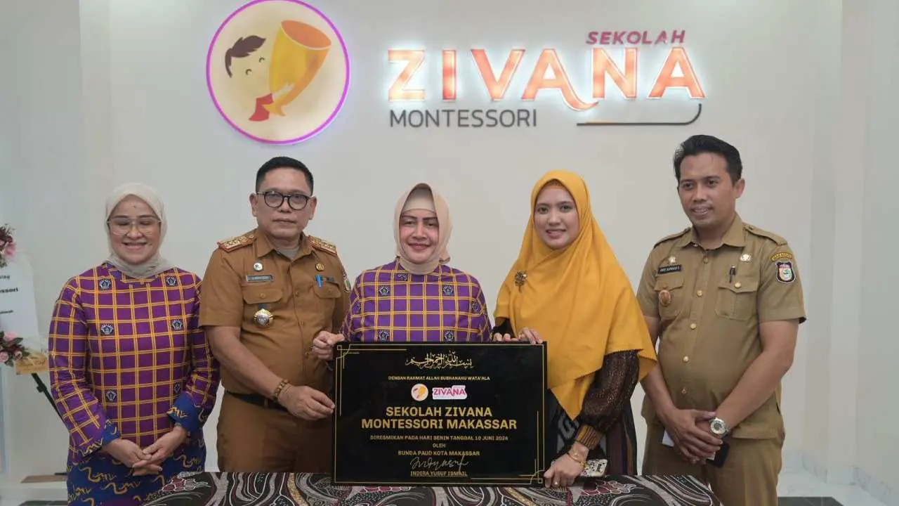 Indira Yusuf Ismail Resmikan TK Zivana Montessori, Dorong Standar Pendidikan Berkualitas di Makassar