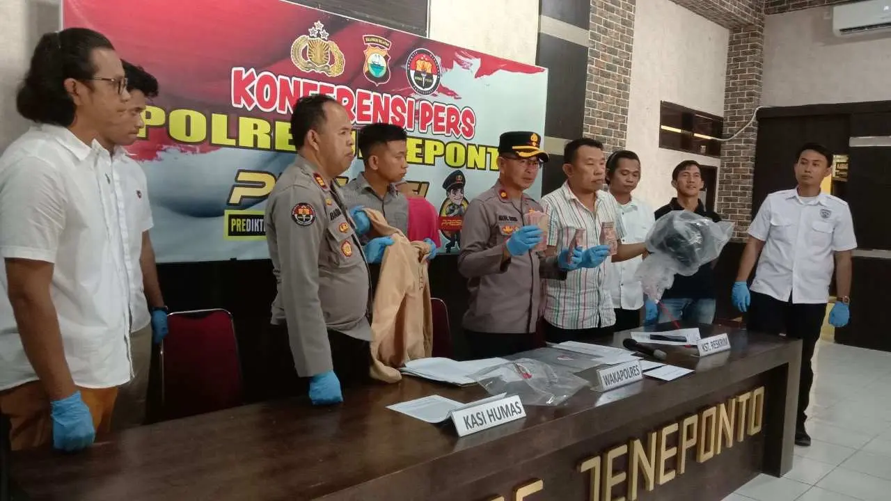 Polres Jeneponto Ungkap Kasus Pembuat Laporan Palsu Dibegal: Kejadian Hanya Alibi, Cerita Sengaja Dikarang Tersangka 2 Polres Jeneponto
