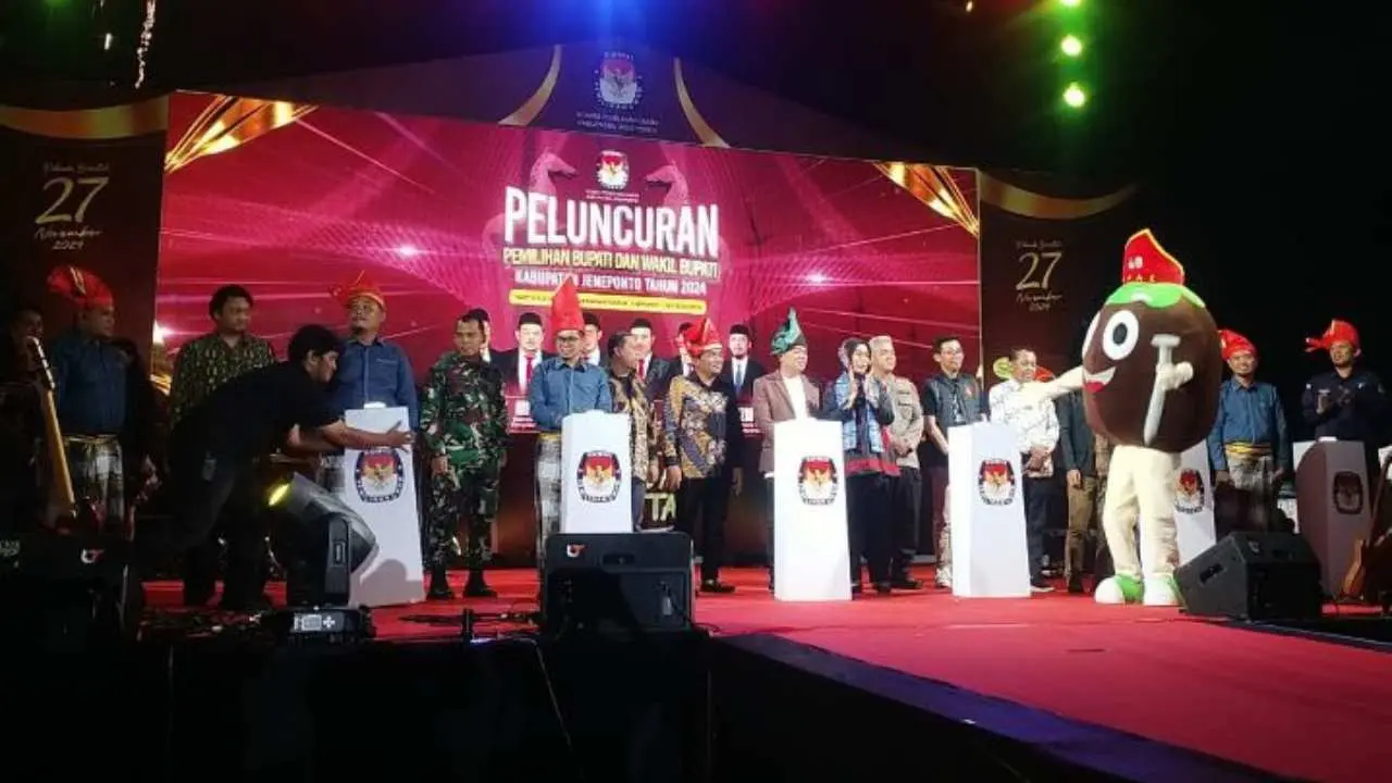 KPU Jeneponto Luncurkan Maskot Pilkada Bupati-Wabup 2024, Begini Harapan Junaedi