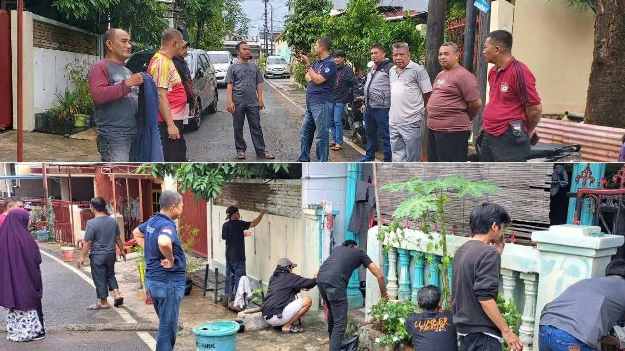 Kaban Kesbangpol Kerja Bakti di lokasi Binaan di Kecamatan Manggala, Makassar