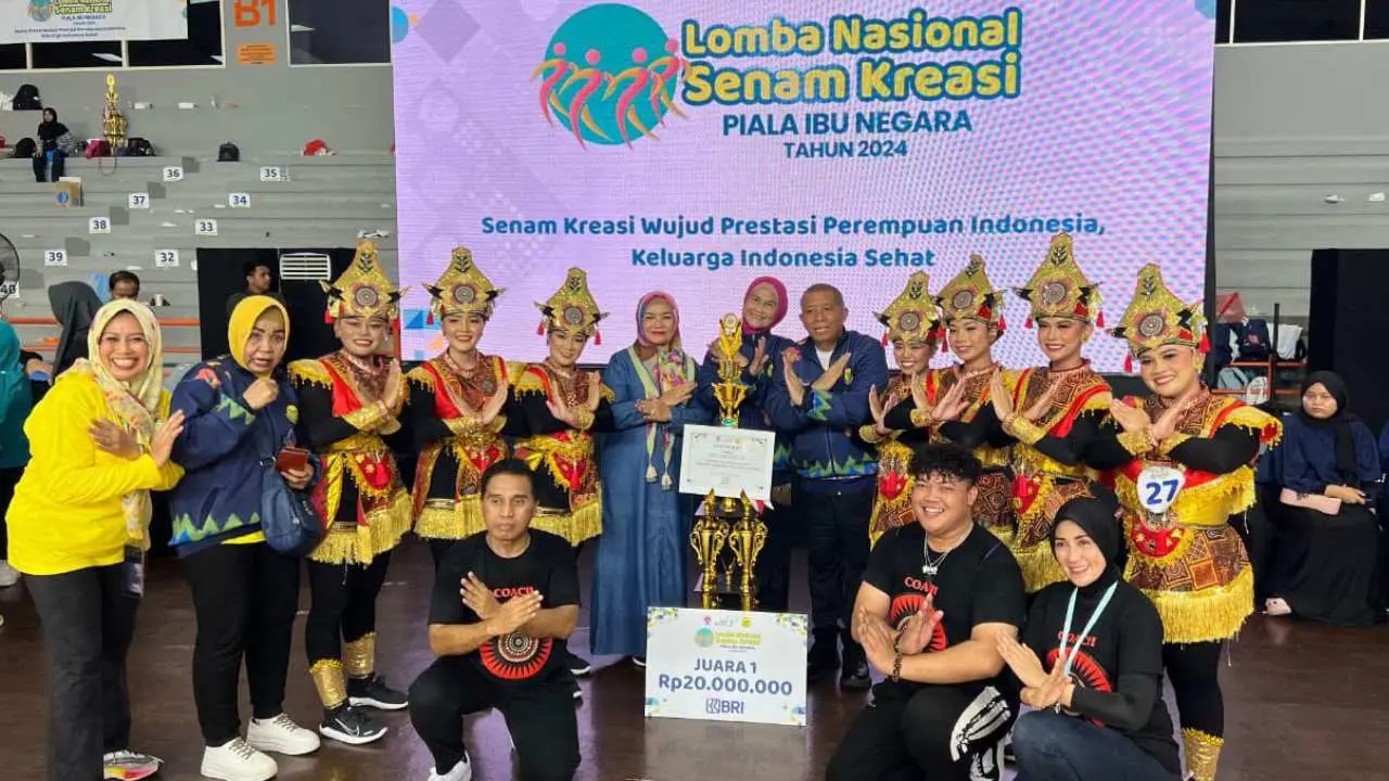 Pj Ketua TP PKK Apresiasi Tim Sulsel Raih Juara I Senam Kreasi Piala Ibu Negara 2024
