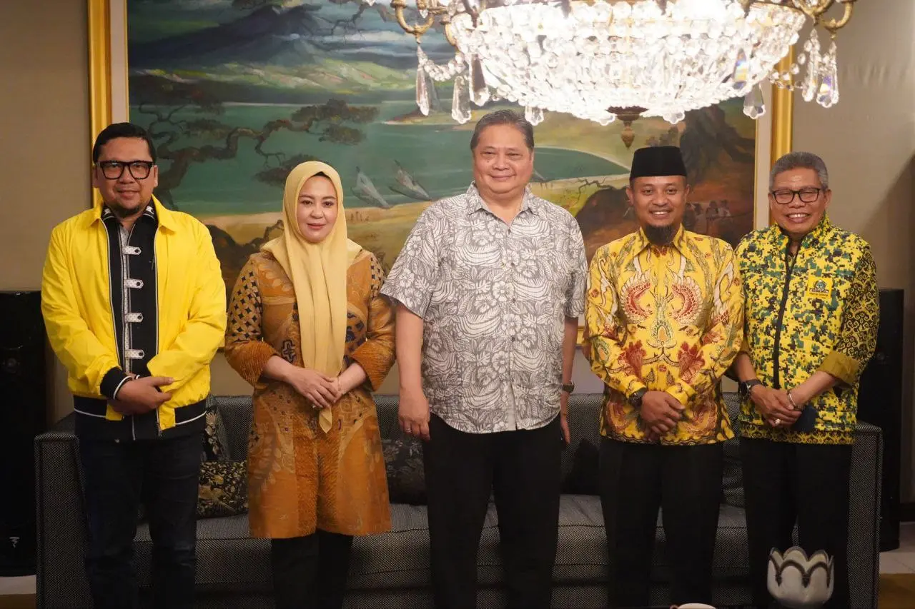 Andi Sudirman dan Fatmawati Bertemu Airlangga Hartarto