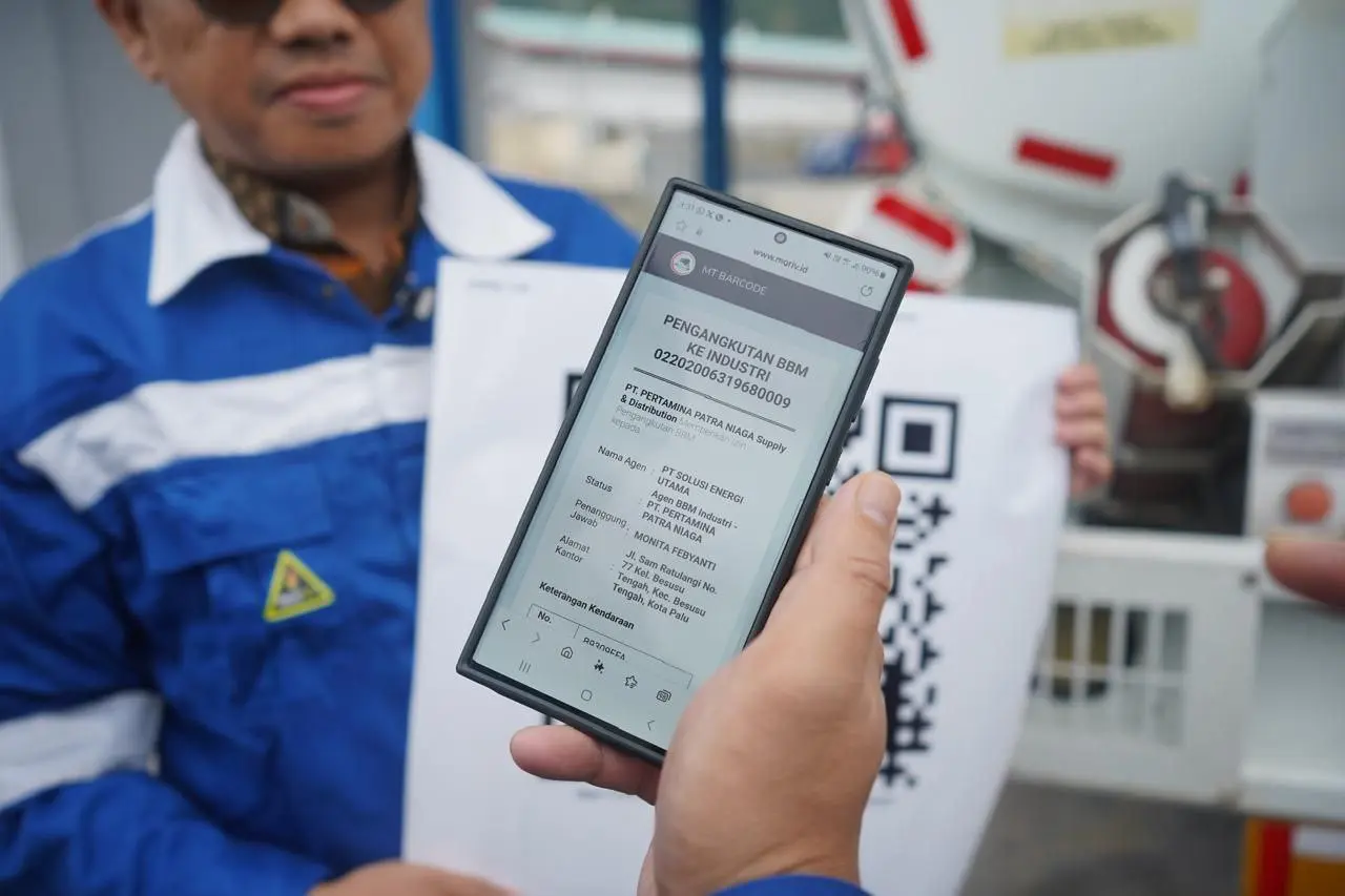 Pertamina Luncurkan QR Code Mobil Tangki Agen BBM Industri 