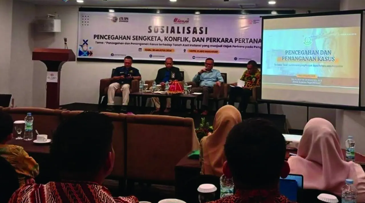 Kadistan Ikuti Sosialisasi Pencegahan Sengketa Konflik dan Perkara Pertanahan Diselengarakan Kantor Pertanahan Makassar