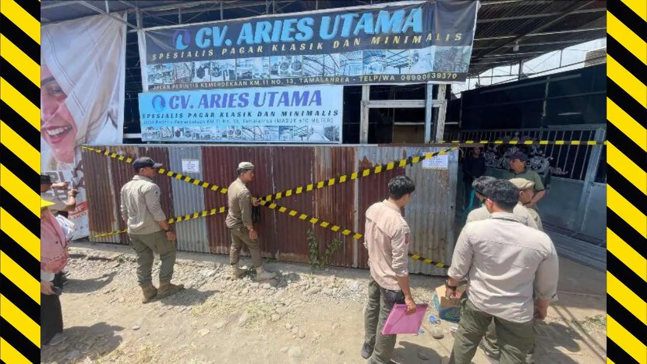 Asapnya Menganggu Kenyamanan Warga, Satpol PP Makassar Tutup Tempat Usaha di Jl. Perintis Kemerdekaan, Tamalanrea