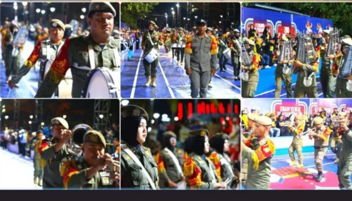 Plt Kasatpol Makassar turunkan 1 Peleton Personik dan Grup Korsik Gita Praja Wibawa