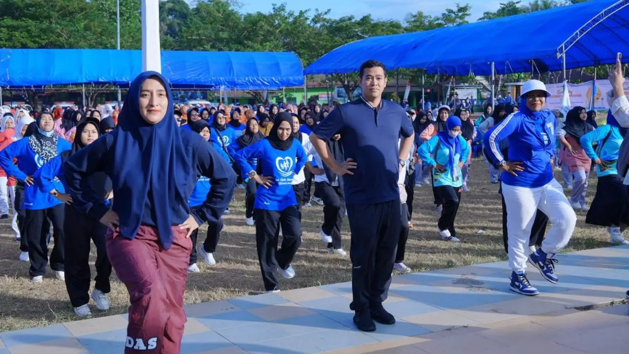 786 Kader Posyandu Ikuti Jambore yang Dibuka Bupati MYL dengan Senam Sehat Bersama