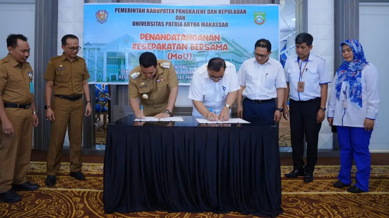 Pemkab Pangkep Bersama Universitas Patria Artha Teken Nota Kesepakatan
