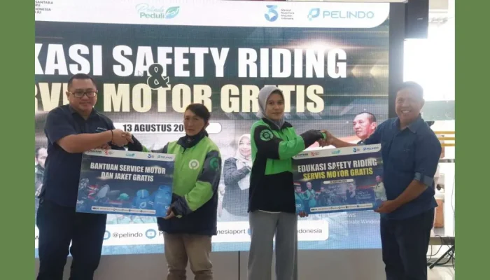 HUT RI ke-79, Pelindo Makassar Gelar Safety Riding & Service Gratis Ojek Online dan Ojek Pangkalan