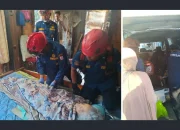 Aksi Sigap Damkarmat Makassar Evakuasi Lansia Rentan di Jalan Sunu