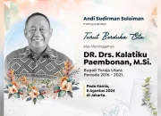 Mantan Bupati Torut Kalatiku Paembonan Berpulang, Andi Sudirman: Turut Berduka Cita Mendalam