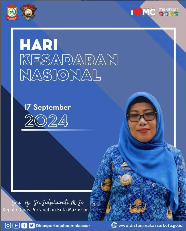 Kadis Pertanahan Kota Makassar Ucapkan Selamat Hari Kesadaran Nasional 2 Kadis Pertanahan Kota Makassar Ucapkan Selamat Hari Kesadaran Nasional