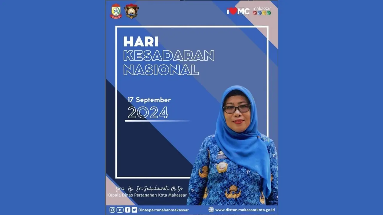 Kadis Pertanahan Kota Makassar Ucapkan Selamat Hari Kesadaran Nasional