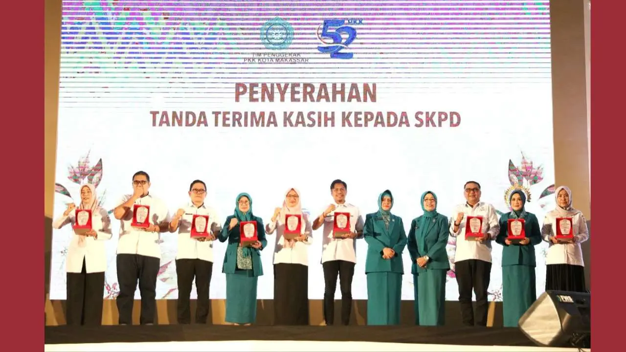 Dinas Kesehatan Raih Perhargaan Dalam HKG PKK ke-52 tingkat Kota Makassar