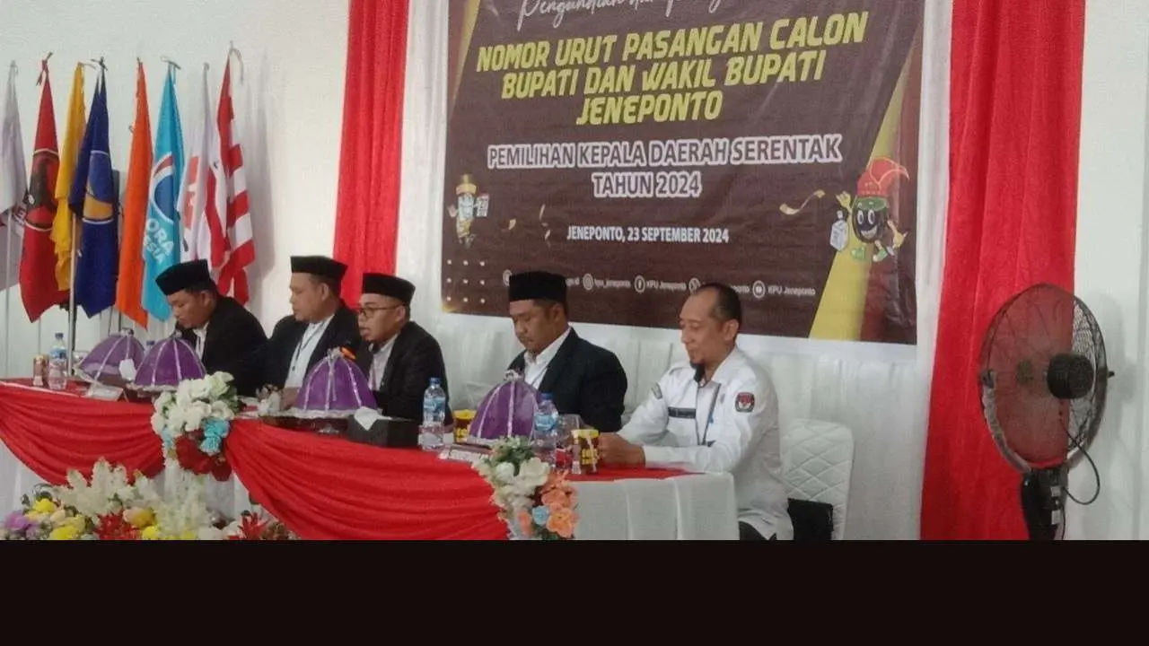 Ini Nomor Urut 4 Pasangan Cabup dan Cawabup Jeneponto yang Bertarung di Pilkada Serentak 2024