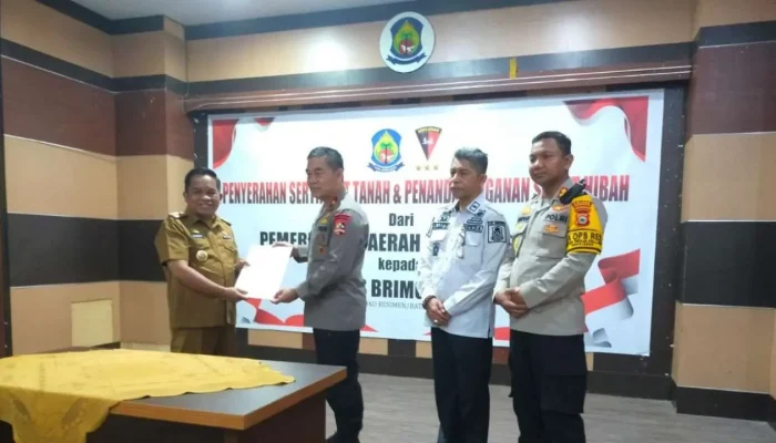 Danpas Brimob II Korps Brimob Polri Terima Tanah Hibah Pembangunan Mako Brimob di Boyong Jeneponto
