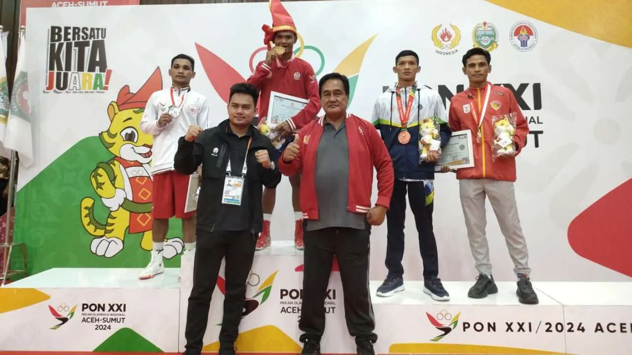 Petinju Josua Holly Sumbangkan Emas  untuk Sulsel di PON XXI Aceh-Sumut 2024