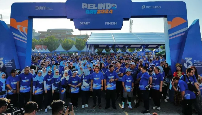 Rangkaian Hari Pelindo 2024,1.500 Karyawan Pelindo Meriahkan Jalan Sehat di Pelabuhan Makassar