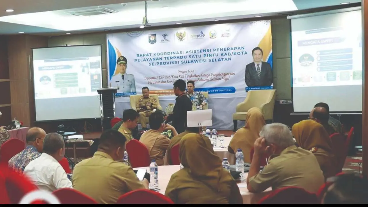 Kepala Dinas PM-PTSP Makassar Hadiri Rakor Asistensi Penerapan PTSP se-Sulsel