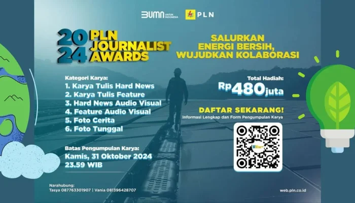 Pendaftaran PLN “Journalist Award” 2024 Tinggal Sebulan Lagi, Kirimkan Karya Jurnalistik Terbaikmu!