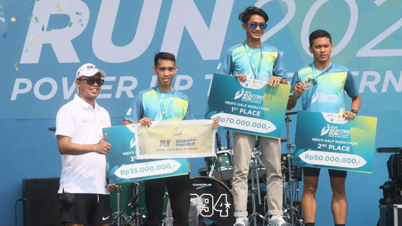 Atlet Lari Asal Sulsel Raih Podium dalam PLN Electric Run 2024