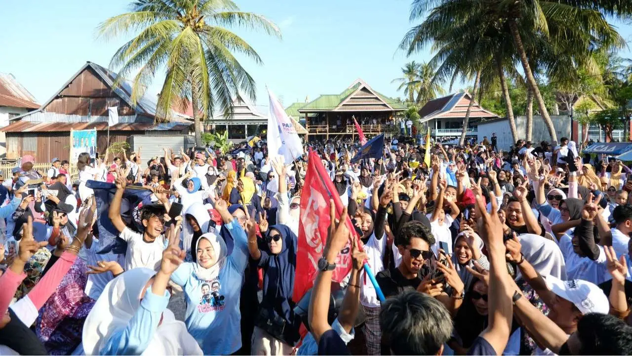 Antusias Hadiri Kampanye "PASMI di Hati" Nomor 2, Warga Pabiringa Jeneponto Teriakkan Yel-yel Kemenangan