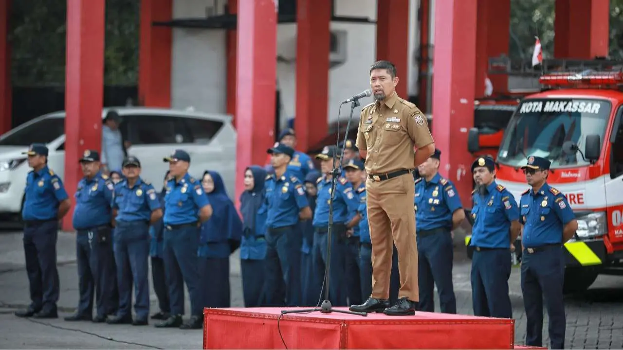 Pjs Wali Kota Arwin Azis Pembina Apel Pagi di Dinas Damkar: Tegaskan Pentingnya Kesiapsiagaan