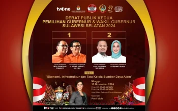 Debat Publik Kedua Pilgub Sulsel 2024 Akan Digelar 10 November